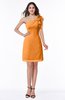 ColsBM Kaya Orange Glamorous Column One Shoulder Half Backless Mini Tassel Plus Size Bridesmaid Dresses
