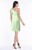 ColsBM Kaya Pale Green Glamorous Column One Shoulder Half Backless Mini Tassel Plus Size Bridesmaid Dresses