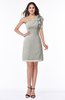 ColsBM Kaya Platinum Glamorous Column One Shoulder Half Backless Mini Tassel Plus Size Bridesmaid Dresses