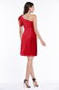 ColsBM Kaya Red Glamorous Column One Shoulder Half Backless Mini Tassel Plus Size Bridesmaid Dresses