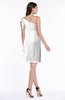 ColsBM Kaya White Glamorous Column One Shoulder Half Backless Mini Tassel Plus Size Bridesmaid Dresses