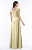ColsBM Evie Anise Flower Glamorous A-line Short Sleeve Floor Length Ruching Plus Size Bridesmaid Dresses