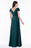 ColsBM Evie Blue Green Glamorous A-line Short Sleeve Floor Length Ruching Plus Size Bridesmaid Dresses