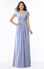 ColsBM Evie Blue Heron Glamorous A-line Short Sleeve Floor Length Ruching Plus Size Bridesmaid Dresses