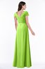 ColsBM Evie Bright Green Glamorous A-line Short Sleeve Floor Length Ruching Plus Size Bridesmaid Dresses