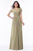 ColsBM Evie Candied Ginger Glamorous A-line Short Sleeve Floor Length Ruching Plus Size Bridesmaid Dresses