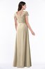 ColsBM Evie Champagne Glamorous A-line Short Sleeve Floor Length Ruching Plus Size Bridesmaid Dresses