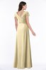 ColsBM Evie Cornhusk Glamorous A-line Short Sleeve Floor Length Ruching Plus Size Bridesmaid Dresses