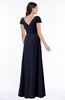 ColsBM Evie Dark Sapphire Glamorous A-line Short Sleeve Floor Length Ruching Plus Size Bridesmaid Dresses