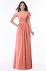 ColsBM Evie Desert Flower Glamorous A-line Short Sleeve Floor Length Ruching Plus Size Bridesmaid Dresses