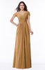 ColsBM Evie Doe Glamorous A-line Short Sleeve Floor Length Ruching Plus Size Bridesmaid Dresses