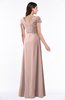 ColsBM Evie Dusty Rose Glamorous A-line Short Sleeve Floor Length Ruching Plus Size Bridesmaid Dresses