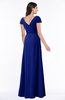 ColsBM Evie Electric Blue Glamorous A-line Short Sleeve Floor Length Ruching Plus Size Bridesmaid Dresses