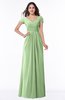 ColsBM Evie Gleam Glamorous A-line Short Sleeve Floor Length Ruching Plus Size Bridesmaid Dresses