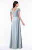 ColsBM Evie Illusion Blue Glamorous A-line Short Sleeve Floor Length Ruching Plus Size Bridesmaid Dresses