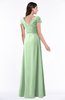 ColsBM Evie Light Green Glamorous A-line Short Sleeve Floor Length Ruching Plus Size Bridesmaid Dresses