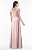 ColsBM Evie Pastel Pink Glamorous A-line Short Sleeve Floor Length Ruching Plus Size Bridesmaid Dresses