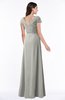 ColsBM Evie Platinum Glamorous A-line Short Sleeve Floor Length Ruching Plus Size Bridesmaid Dresses