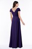 ColsBM Evie Royal Purple Glamorous A-line Short Sleeve Floor Length Ruching Plus Size Bridesmaid Dresses