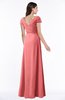 ColsBM Evie Shell Pink Glamorous A-line Short Sleeve Floor Length Ruching Plus Size Bridesmaid Dresses