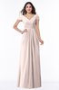 ColsBM Evie Silver Peony Glamorous A-line Short Sleeve Floor Length Ruching Plus Size Bridesmaid Dresses