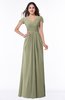 ColsBM Evie Sponge Glamorous A-line Short Sleeve Floor Length Ruching Plus Size Bridesmaid Dresses