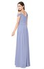 ColsBM Susan Blue Heron Mature Short Sleeve Zipper Floor Length Ribbon Plus Size Bridesmaid Dresses