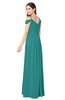 ColsBM Susan Emerald Green Mature Short Sleeve Zipper Floor Length Ribbon Plus Size Bridesmaid Dresses