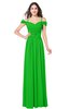 ColsBM Susan Jasmine Green Mature Short Sleeve Zipper Floor Length Ribbon Plus Size Bridesmaid Dresses