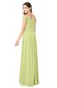 ColsBM Susan Lime Green Mature Short Sleeve Zipper Floor Length Ribbon Plus Size Bridesmaid Dresses