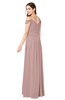 ColsBM Susan Nectar Pink Mature Short Sleeve Zipper Floor Length Ribbon Plus Size Bridesmaid Dresses