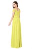 ColsBM Susan Pale Yellow Mature Short Sleeve Zipper Floor Length Ribbon Plus Size Bridesmaid Dresses