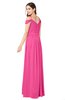 ColsBM Susan Rose Pink Mature Short Sleeve Zipper Floor Length Ribbon Plus Size Bridesmaid Dresses