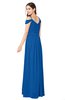 ColsBM Susan Royal Blue Mature Short Sleeve Zipper Floor Length Ribbon Plus Size Bridesmaid Dresses