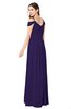 ColsBM Susan Royal Purple Mature Short Sleeve Zipper Floor Length Ribbon Plus Size Bridesmaid Dresses