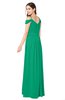 ColsBM Susan Sea Green Mature Short Sleeve Zipper Floor Length Ribbon Plus Size Bridesmaid Dresses