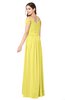 ColsBM Susan Yellow Iris Mature Short Sleeve Zipper Floor Length Ribbon Plus Size Bridesmaid Dresses