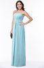 ColsBM Savanna Aqua Classic A-line Sleeveless Floor Length Ribbon Plus Size Bridesmaid Dresses