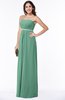 ColsBM Savanna Beryl Green Classic A-line Sleeveless Floor Length Ribbon Plus Size Bridesmaid Dresses
