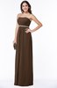 ColsBM Savanna Chocolate Brown Classic A-line Sleeveless Floor Length Ribbon Plus Size Bridesmaid Dresses