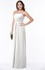 ColsBM Savanna Cloud White Classic A-line Sleeveless Floor Length Ribbon Plus Size Bridesmaid Dresses
