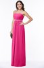 ColsBM Savanna Fandango Pink Classic A-line Sleeveless Floor Length Ribbon Plus Size Bridesmaid Dresses