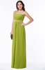 ColsBM Savanna Green Oasis Classic A-line Sleeveless Floor Length Ribbon Plus Size Bridesmaid Dresses