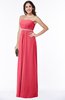 ColsBM Savanna Guava Classic A-line Sleeveless Floor Length Ribbon Plus Size Bridesmaid Dresses