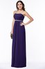 ColsBM Savanna Royal Purple Classic A-line Sleeveless Floor Length Ribbon Plus Size Bridesmaid Dresses