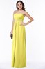 ColsBM Savanna Yellow Iris Classic A-line Sleeveless Floor Length Ribbon Plus Size Bridesmaid Dresses