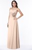 ColsBM Elaine Peach Puree Modern A-line Sleeveless Zip up Flower Plus Size Bridesmaid Dresses