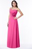 ColsBM Elaine Rose Pink Modern A-line Sleeveless Zip up Flower Plus Size Bridesmaid Dresses