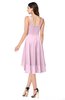 ColsBM Ainsley Baby Pink Elegant A-line Zipper Hi-Lo Ruching Plus Size Bridesmaid Dresses
