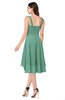 ColsBM Ainsley Beryl Green Elegant A-line Zipper Hi-Lo Ruching Plus Size Bridesmaid Dresses